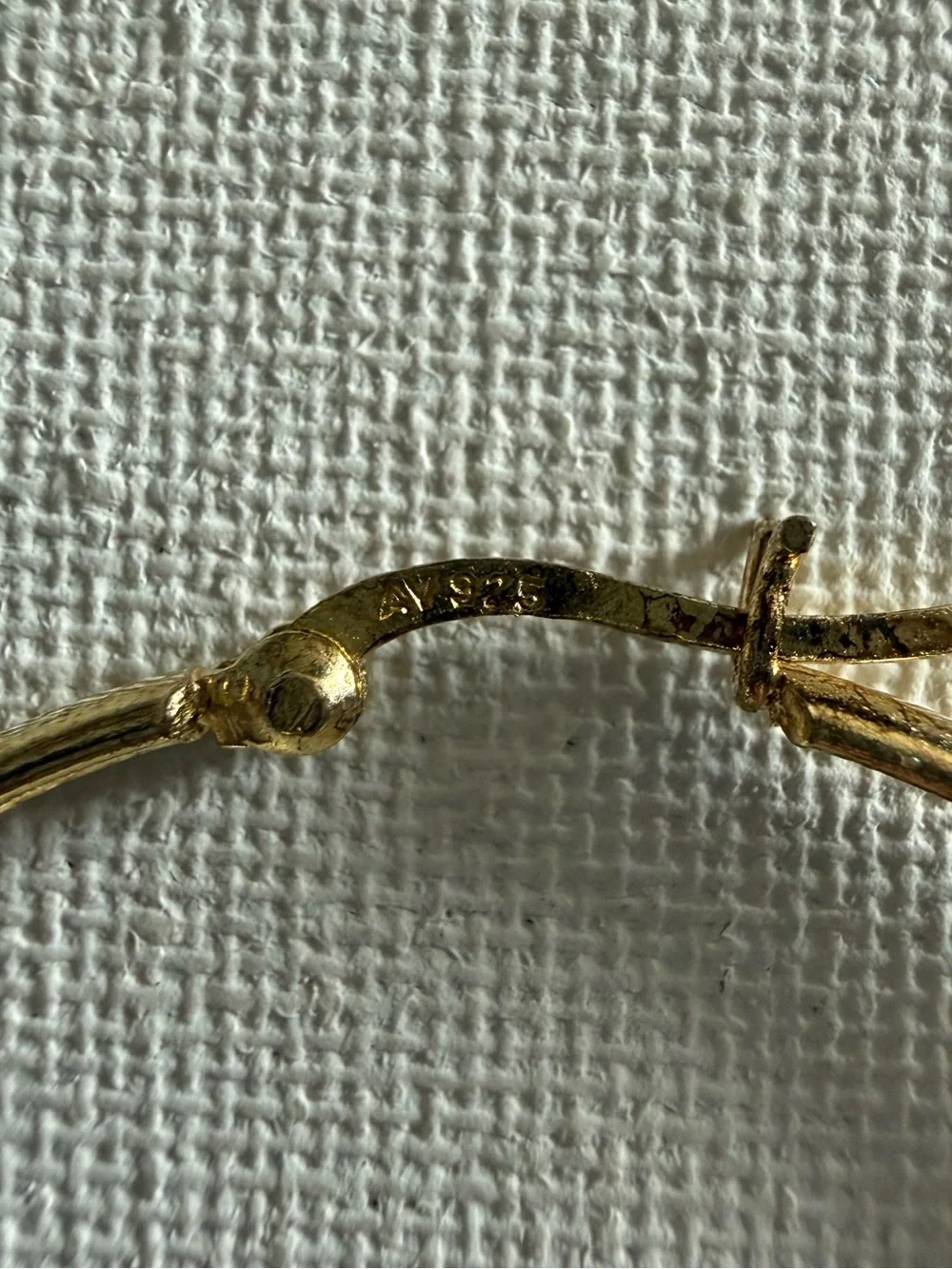 NEW Nordstrom AV 925 Shiny Gold Plated Hoop Earrings